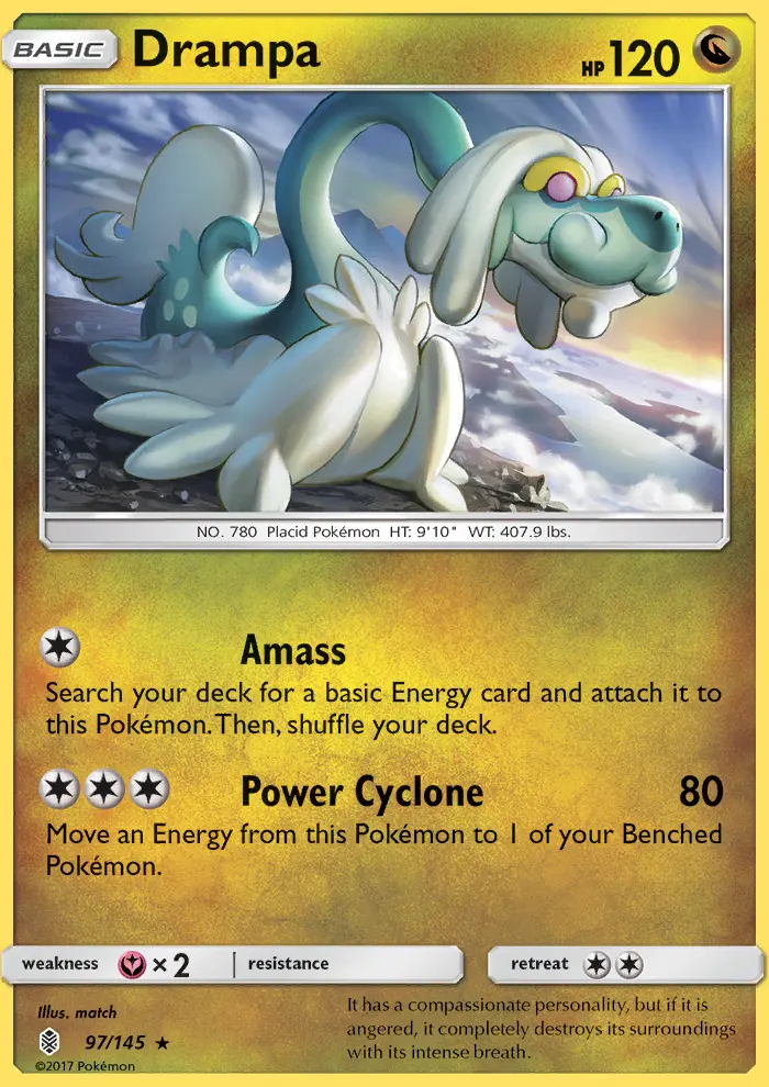 Drampa 97 card from Guardians Rising