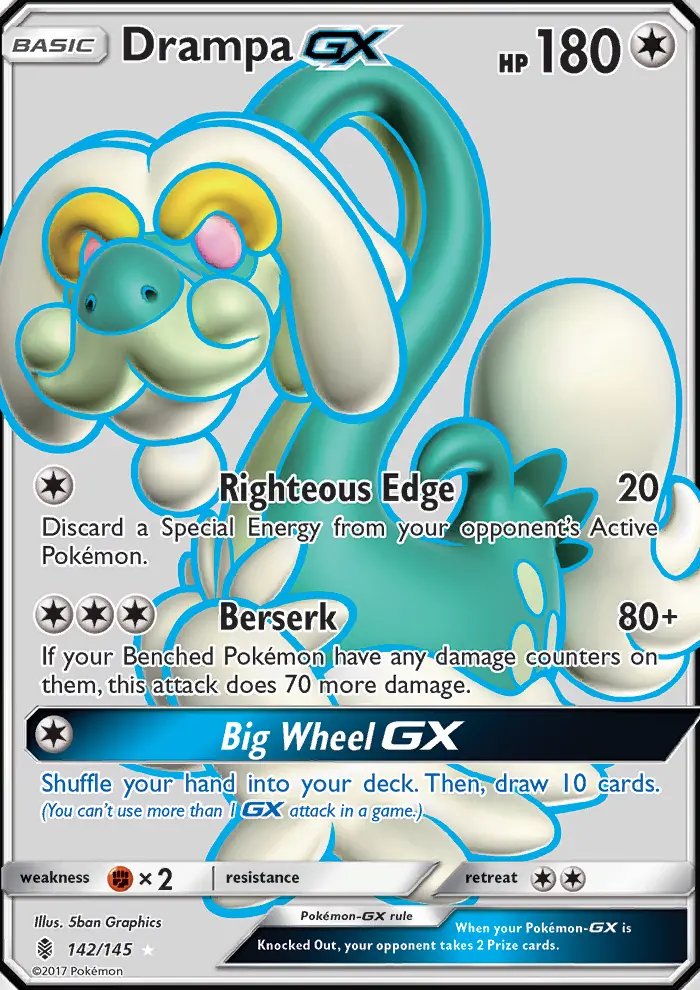 Drampa-GX 142 card from Guardians Rising