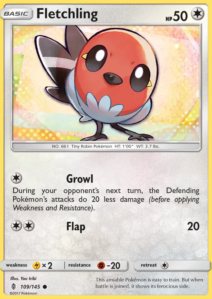 Fletchling 109 card from Guardians Rising
