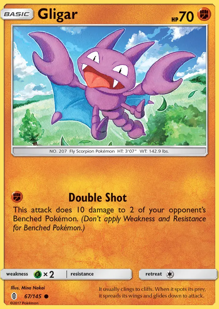 Gligar 67 card from Guardians Rising