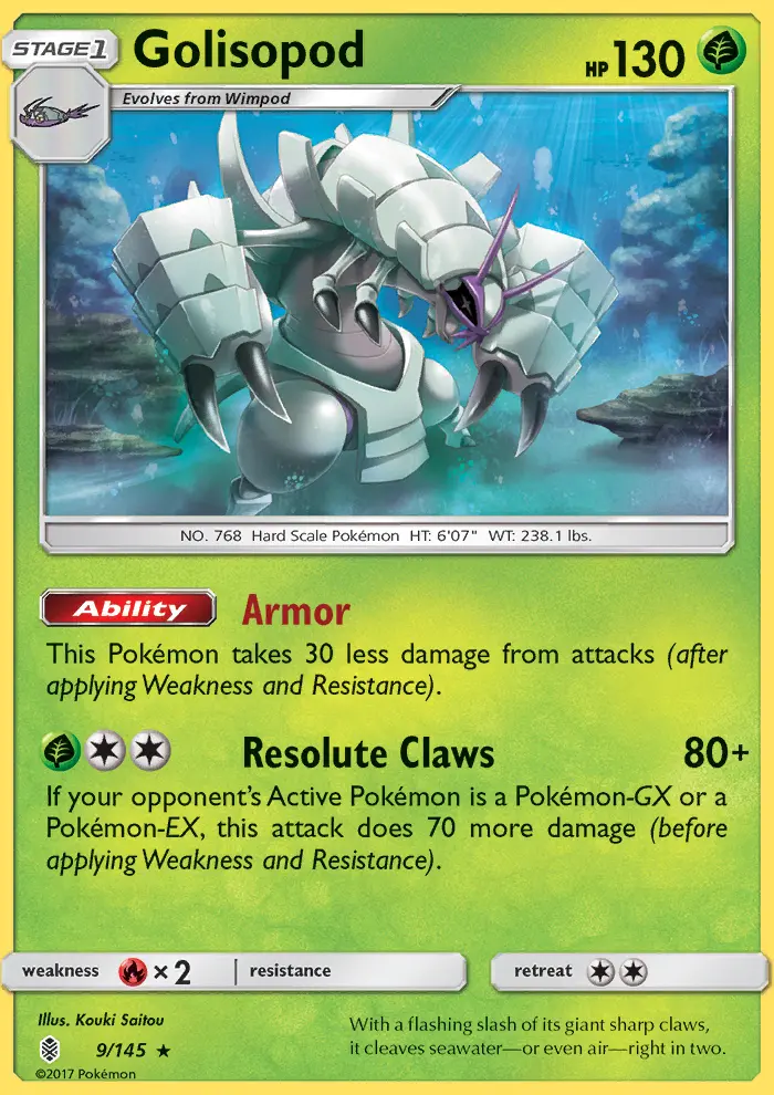 Golisopod 9 card from Guardians Rising