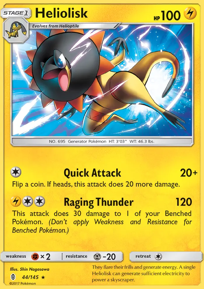 Heliolisk 44 card from Guardians Rising
