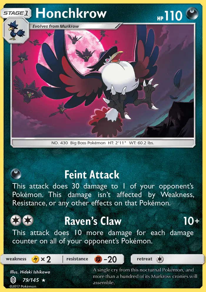 Honchkrow 79 card from Guardians Rising