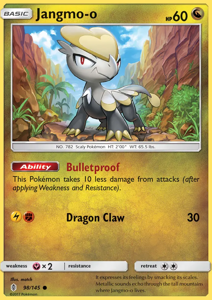 Jangmo-o 98 card from Guardians Rising