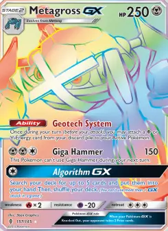 Metagross-GX 157a — Guardians Rising