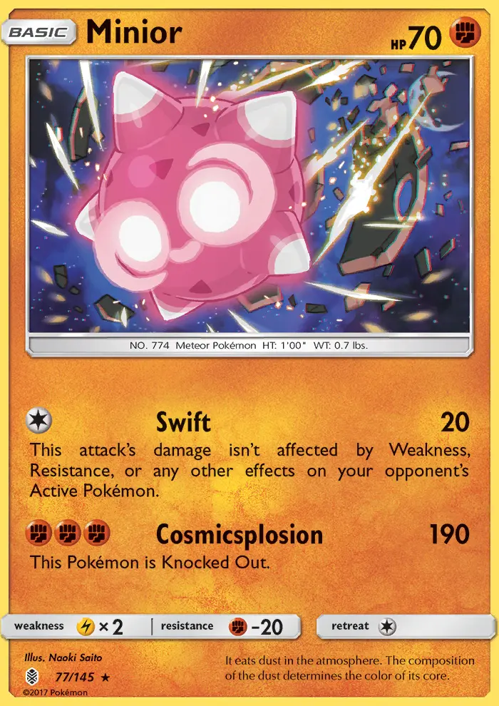 Minior 77 card from Guardians Rising
