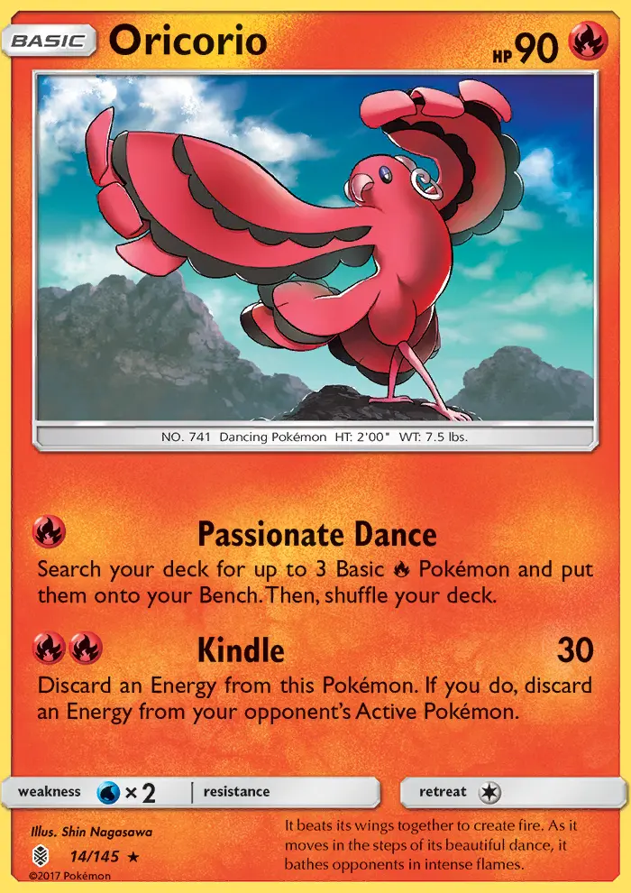 Oricorio 14 card from Guardians Rising
