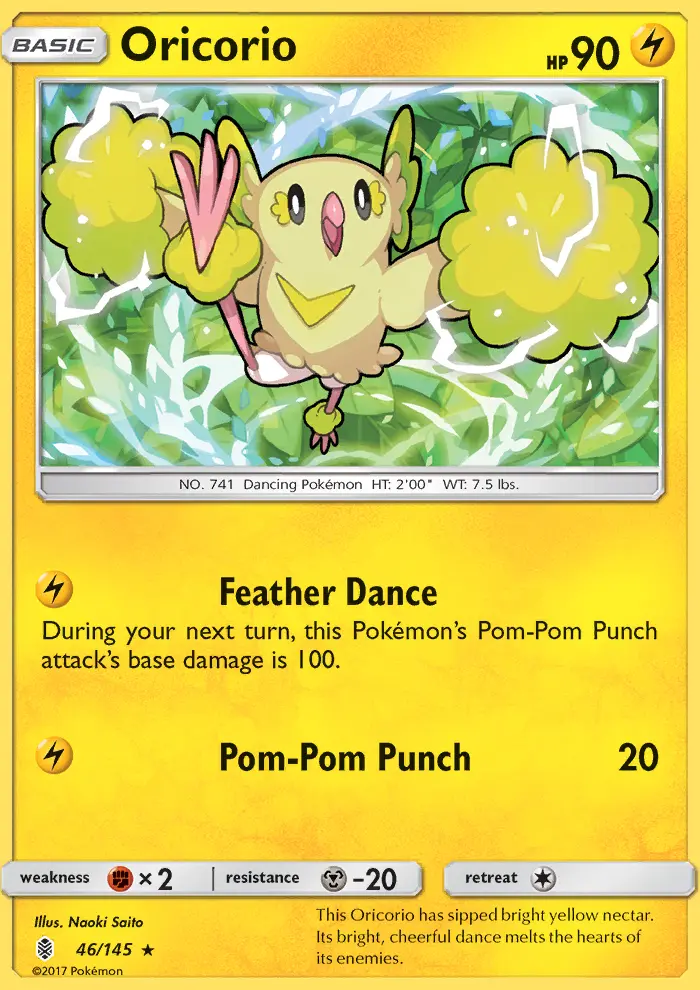 Oricorio 46 card from Guardians Rising