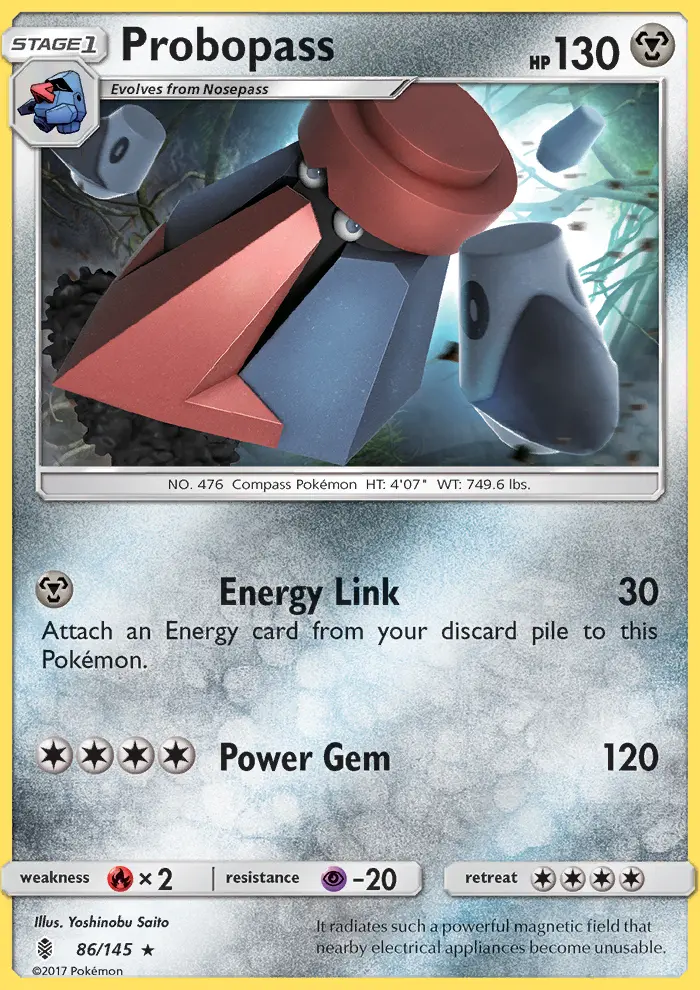 Probopass 86 card from Guardians Rising