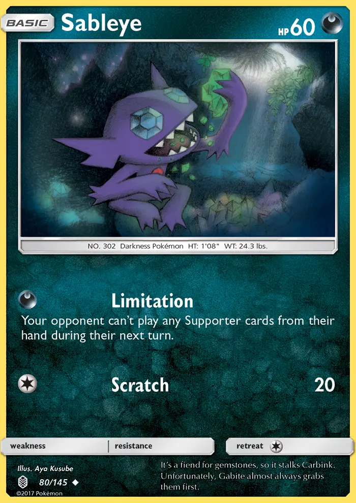 Sableye 80 card from Guardians Rising