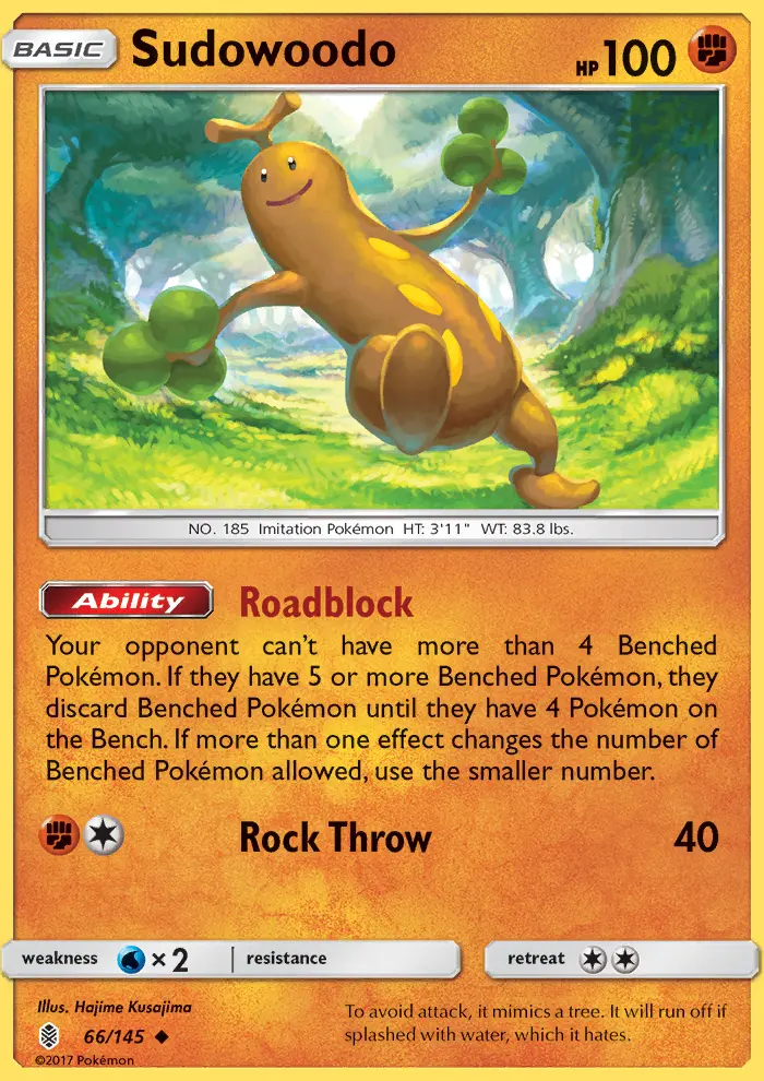 Sudowoodo 66 card from Guardians Rising