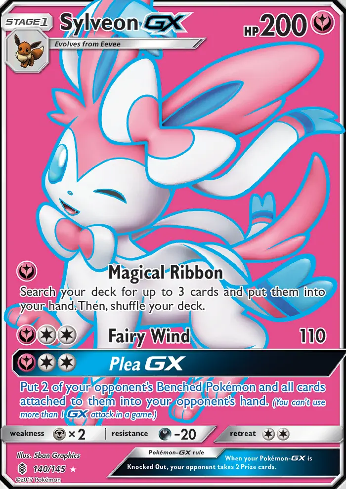 Sylveon-GX 140 — Guardians Rising 140, Holofoil finish