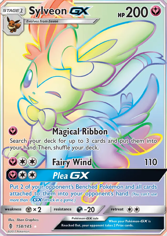 Sylveon-GX 158 — the most expensive Guardians Rising card