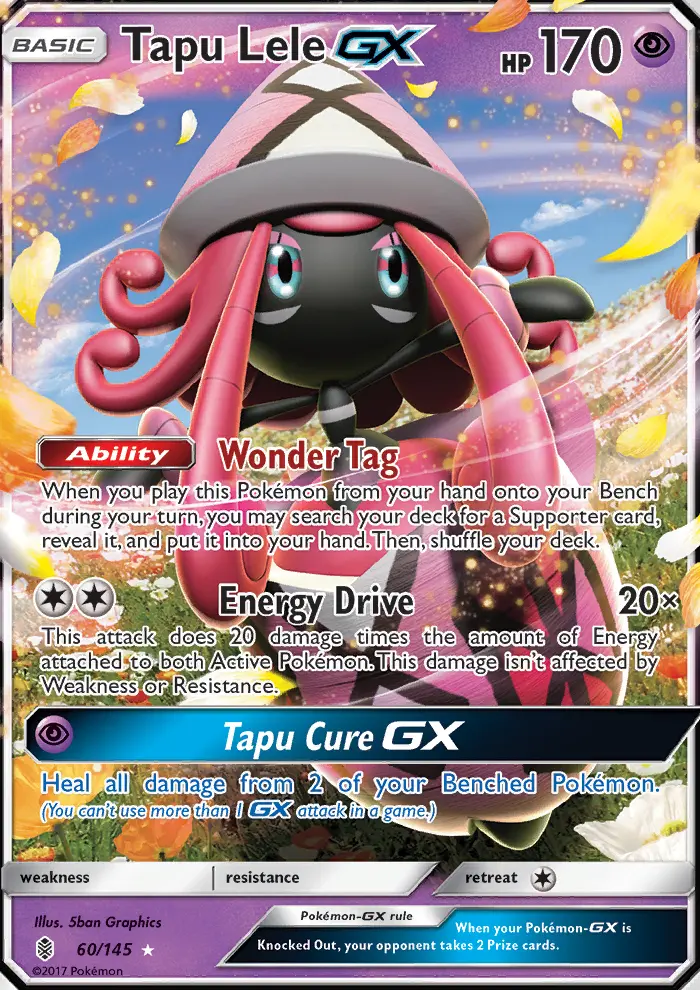 Tapu Lele-GX 60a card from Guardians Rising