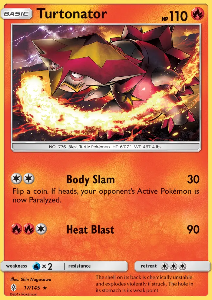 Turtonator 17 card from Guardians Rising