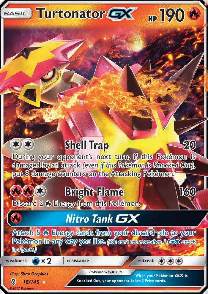 Turtonator-GX 18 card from Guardians Rising