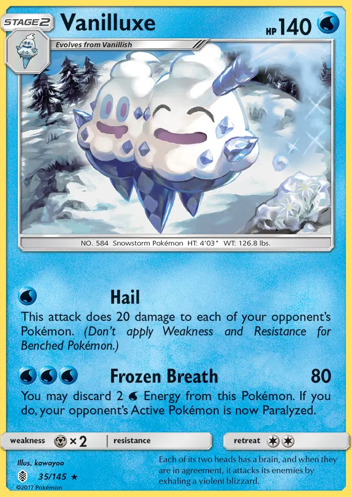 Vanilluxe 35 card from Guardians Rising