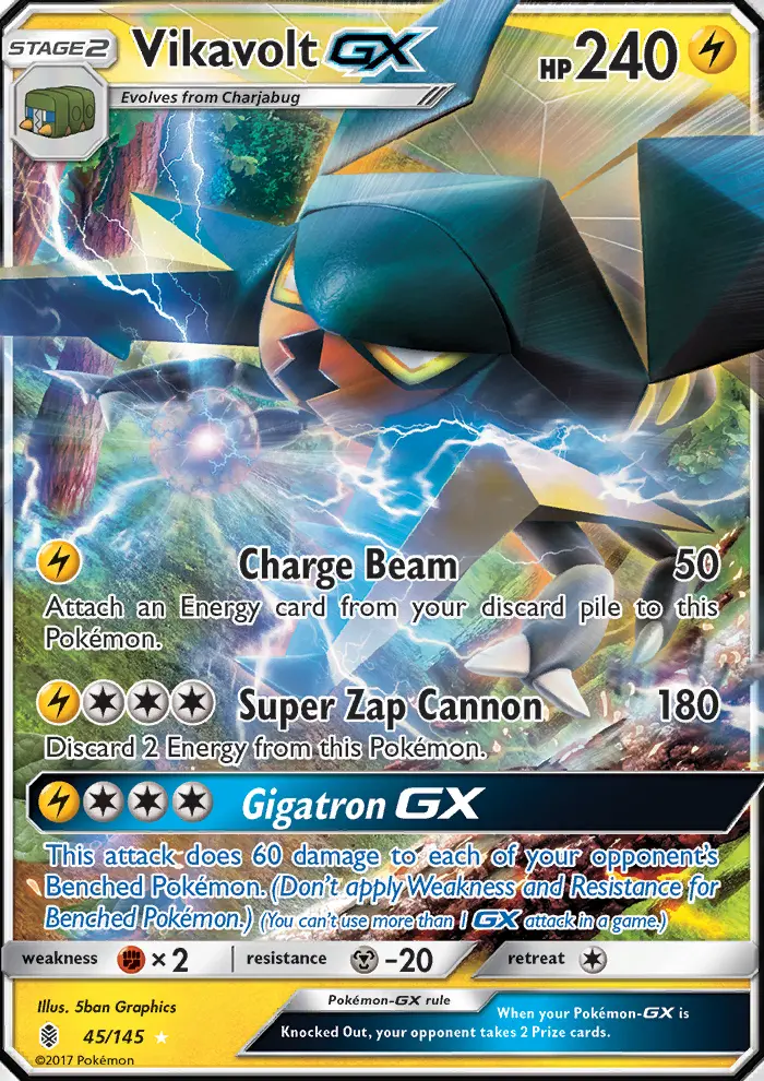 Vikavolt-GX 45 card from Guardians Rising
