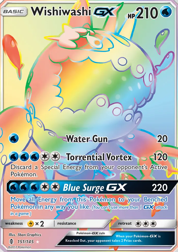 Wishiwashi-GX 151 card from Guardians Rising