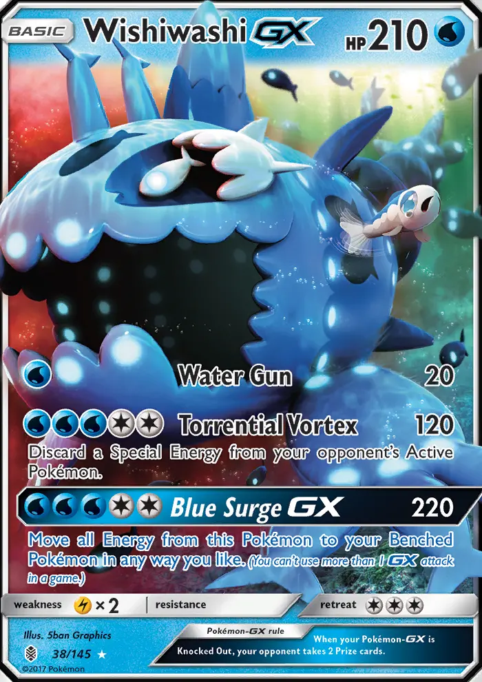 Wishiwashi-GX 38 — Guardians Rising 38, Holofoil finish