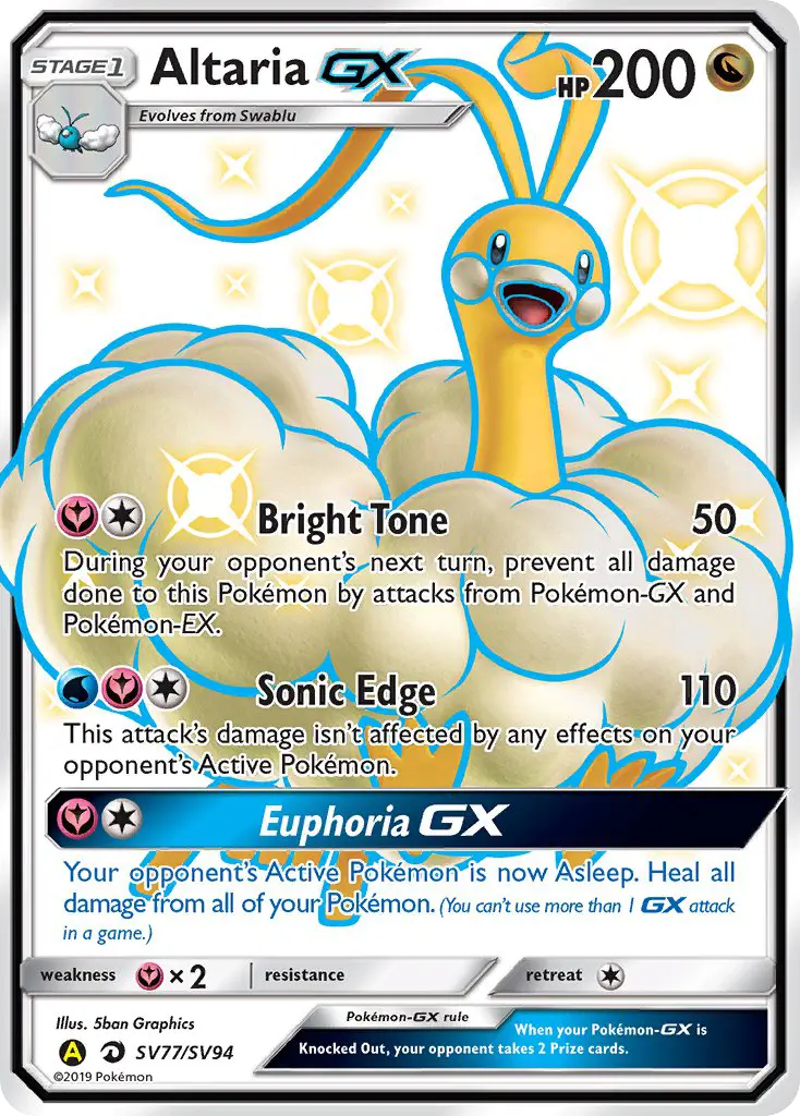 Altaria-GX SV77 — Hidden Fates Shiny Vault SV77, Holofoil finish
