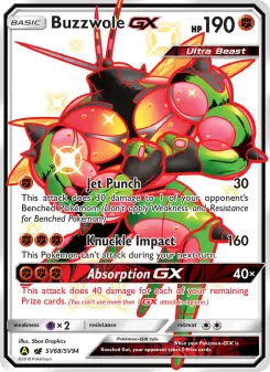 Buzzwole-GX SV68 — Hidden Fates Shiny Vault