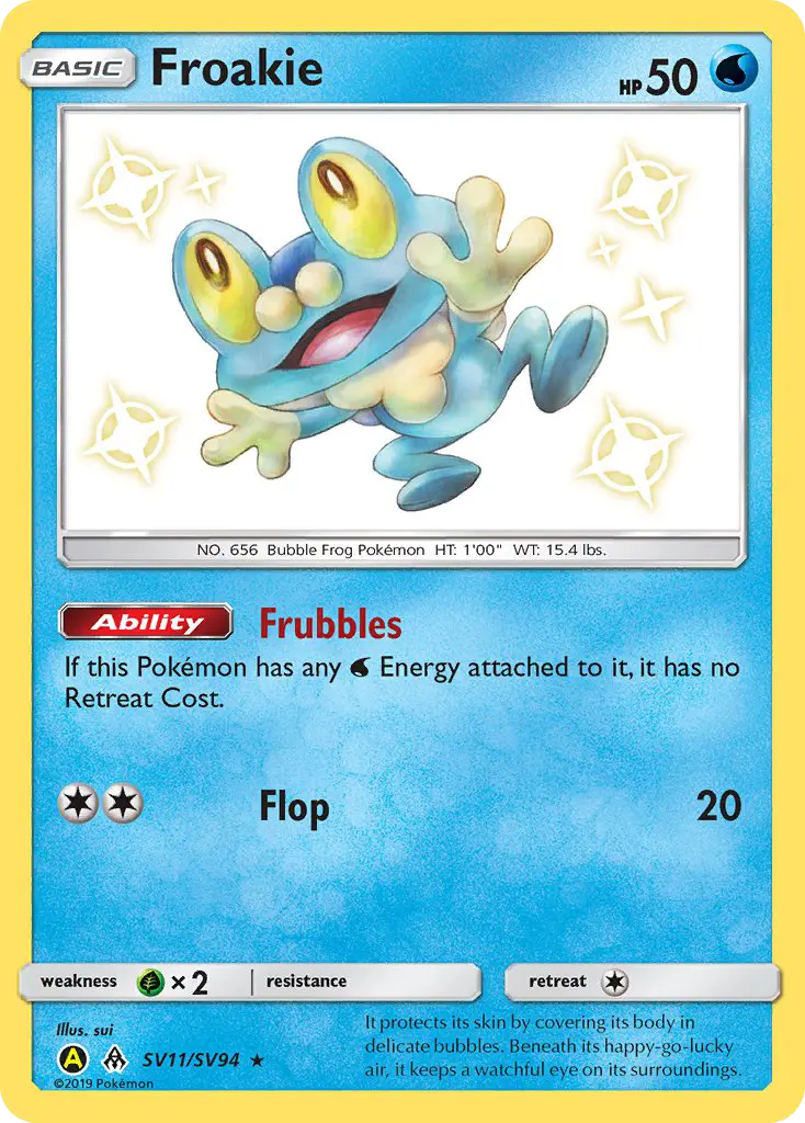 Froakie SV11 — Hidden Fates Shiny Vault SV11, Holofoil finish