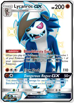 Lycanroc-GX SV66 — Hidden Fates Shiny Vault
