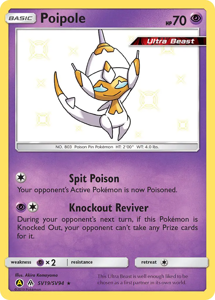 Poipole SV19 card from Hidden Fates Shiny Vault