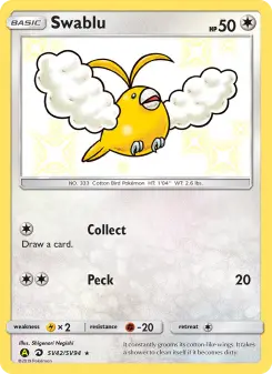 Swablu — Hidden Fates Shiny Vault #SV42