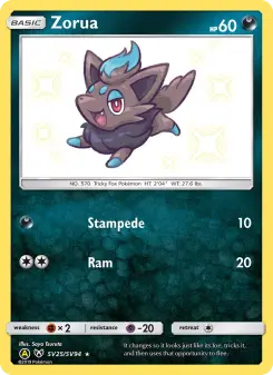 Zorua SV25 — Hidden Fates Shiny Vault