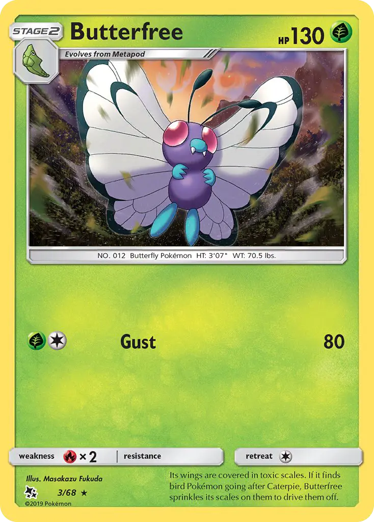 Butterfree 3 — Hidden Fates 3, Normal finish