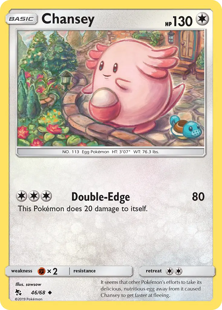 Chansey 46 — Hidden Fates 46, Normal finish