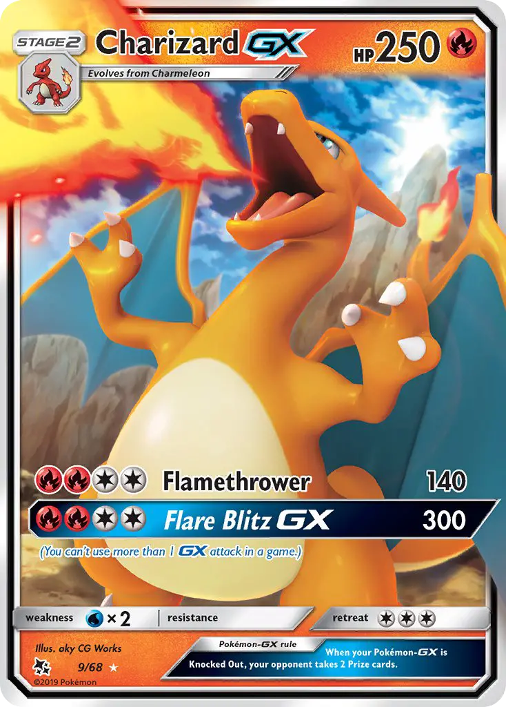 Charizard-GX 9 card from Hidden Fates