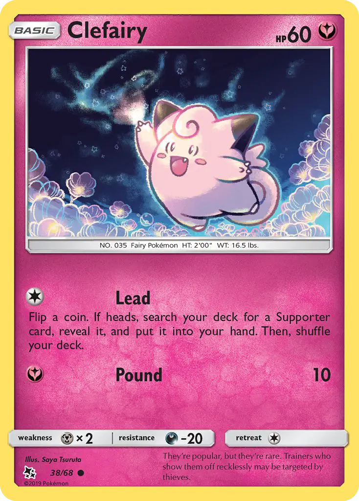 Clefairy 38 — Hidden Fates 38, Normal finish