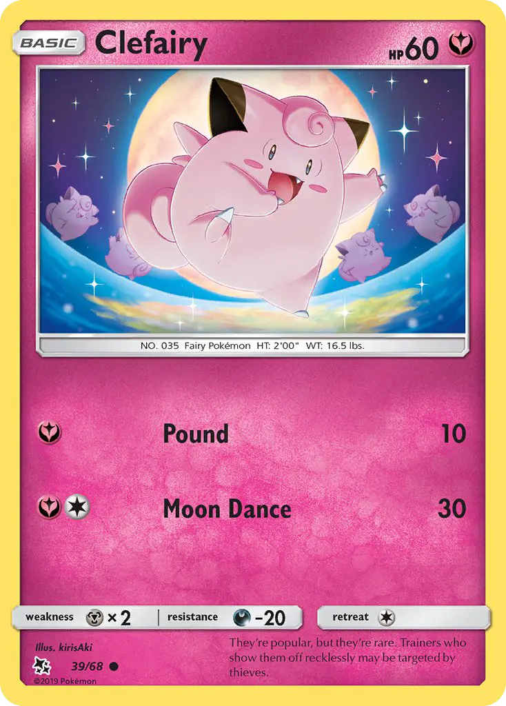 Clefairy 39 card from Hidden Fates