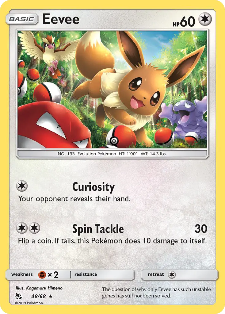 Eevee 48 — Hidden Fates 48, Holofoil finish