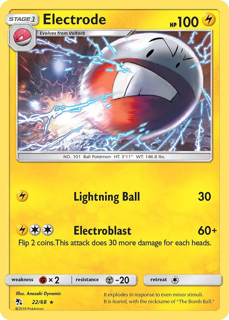 Electrode 22 card from Hidden Fates