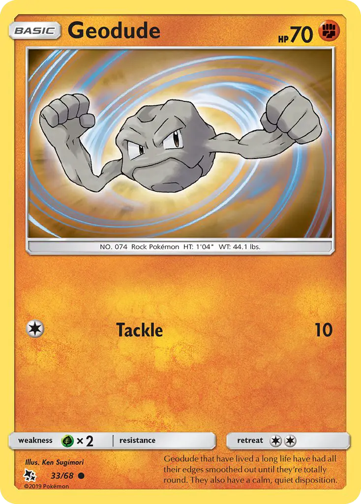 Geodude 33 — Hidden Fates 33, Normal finish