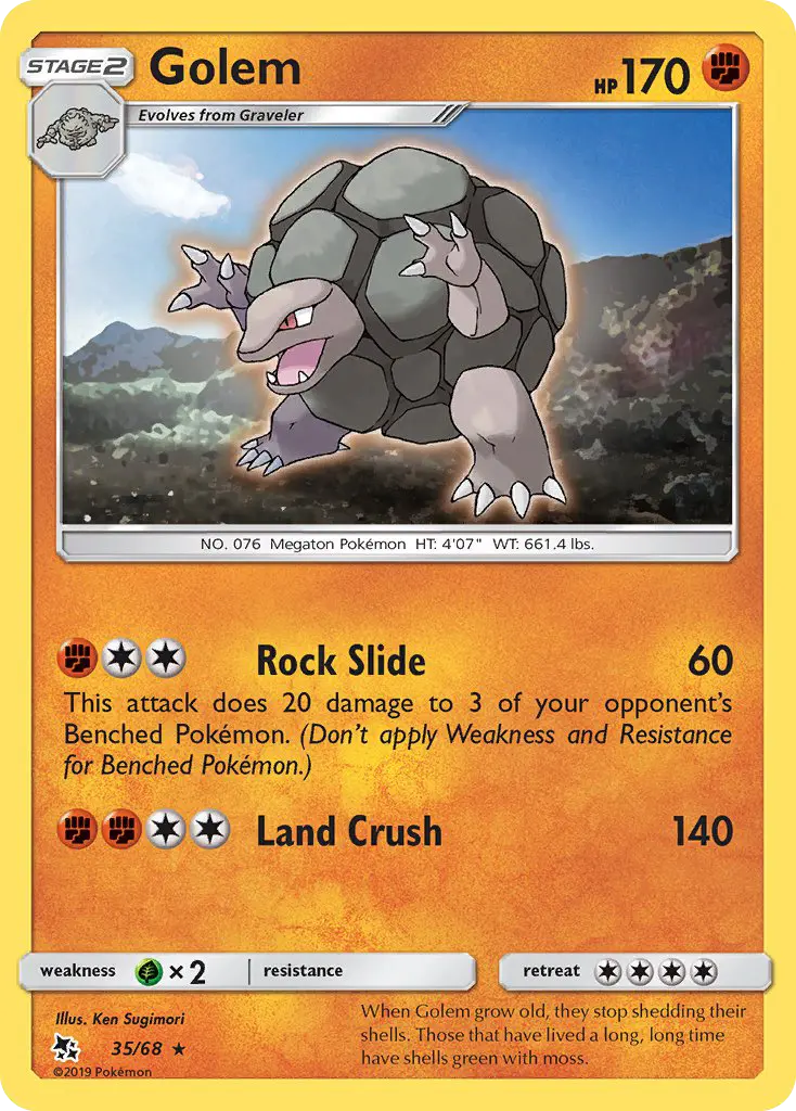 Golem 35 card from Hidden Fates