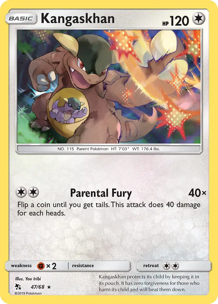 Kangaskhan 47 — Hidden Fates 47, Normal finish
