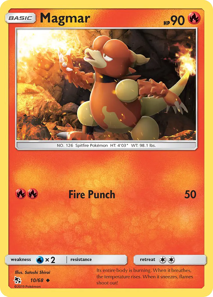 Magmar 10 — Hidden Fates 10, Normal finish