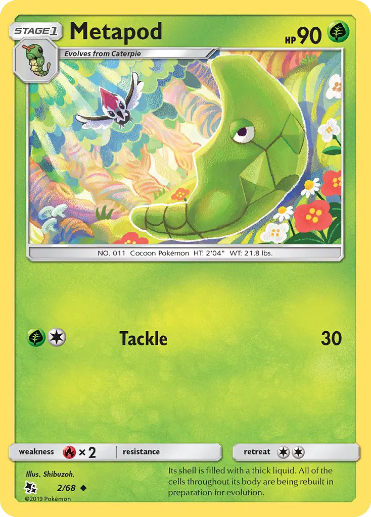 Metapod 2 card from Hidden Fates