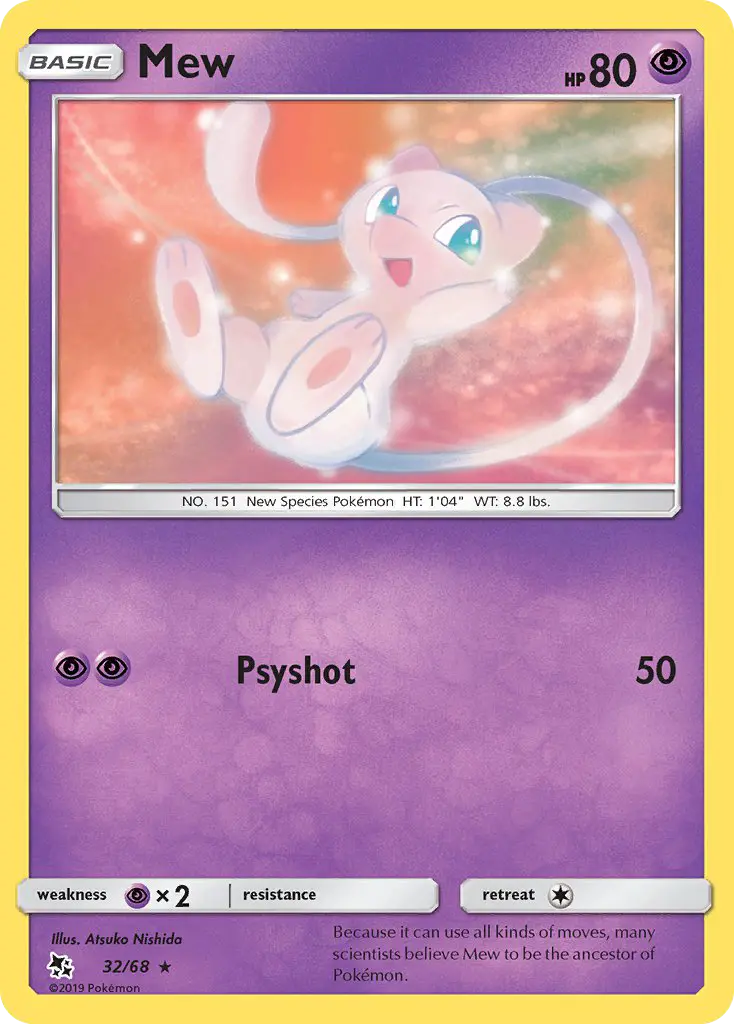 Mew 32 — Hidden Fates 32, Normal finish