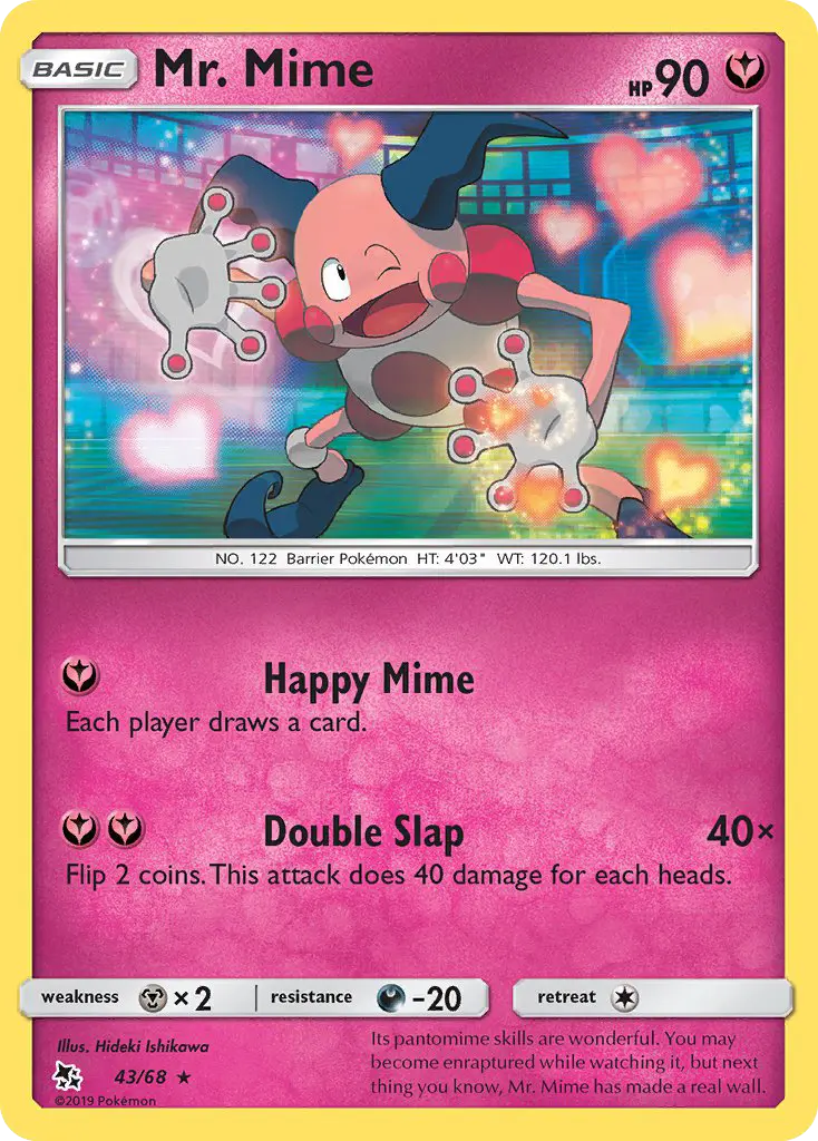 Mr. Mime 43 card from Hidden Fates