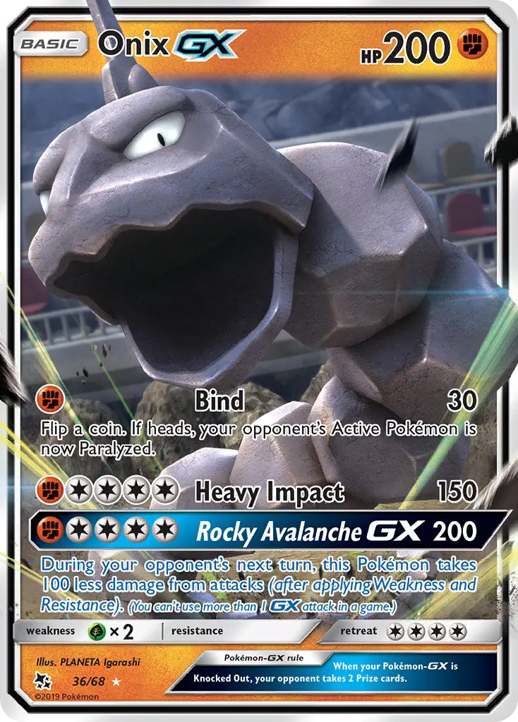 Onix-GX 36 card from Hidden Fates