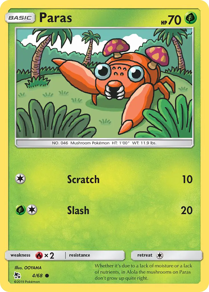 Paras 4 card from Hidden Fates
