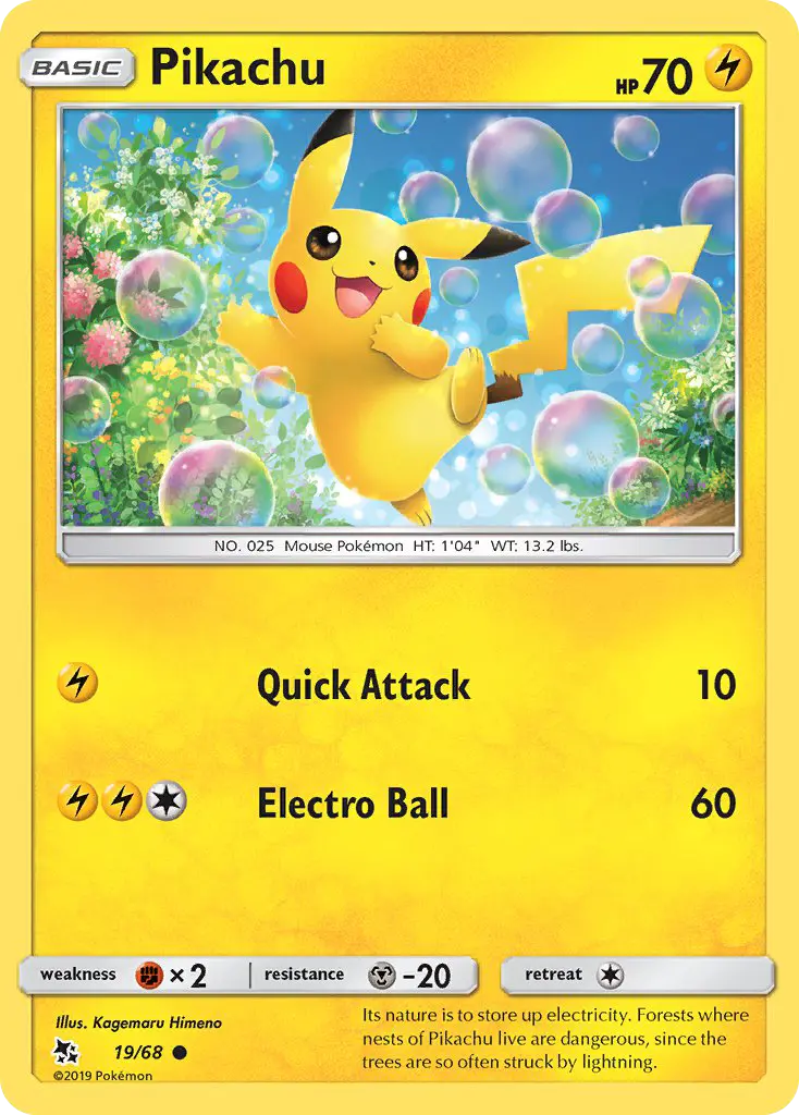 Pikachu 19 — Hidden Fates 19, Normal finish