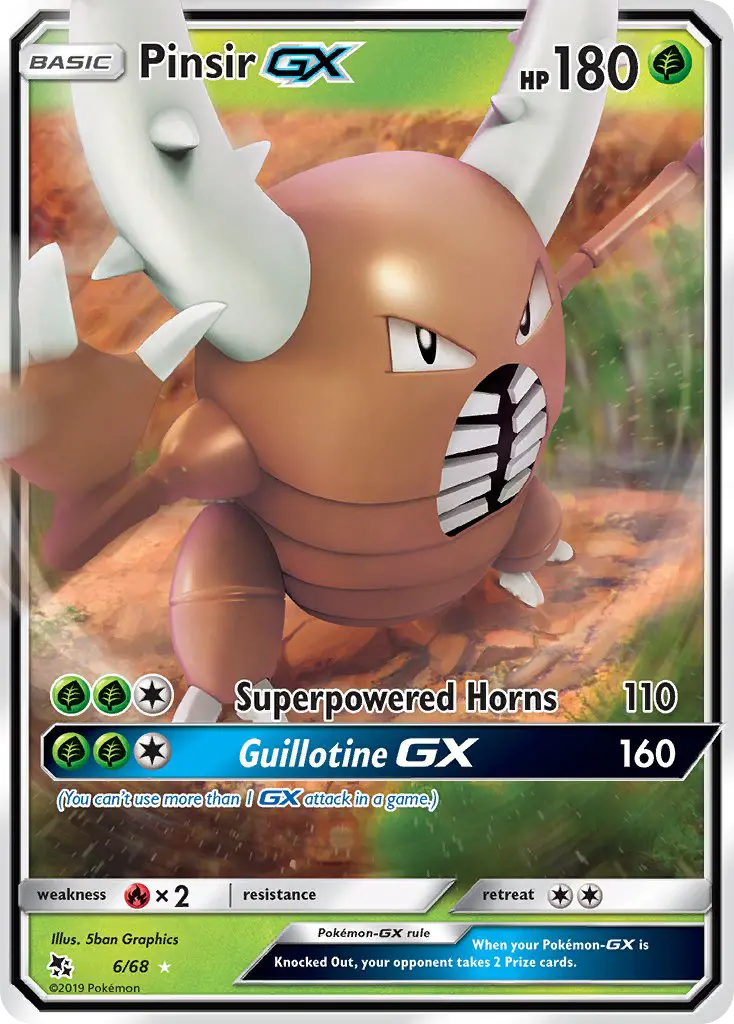 Pinsir-GX 6 card from Hidden Fates