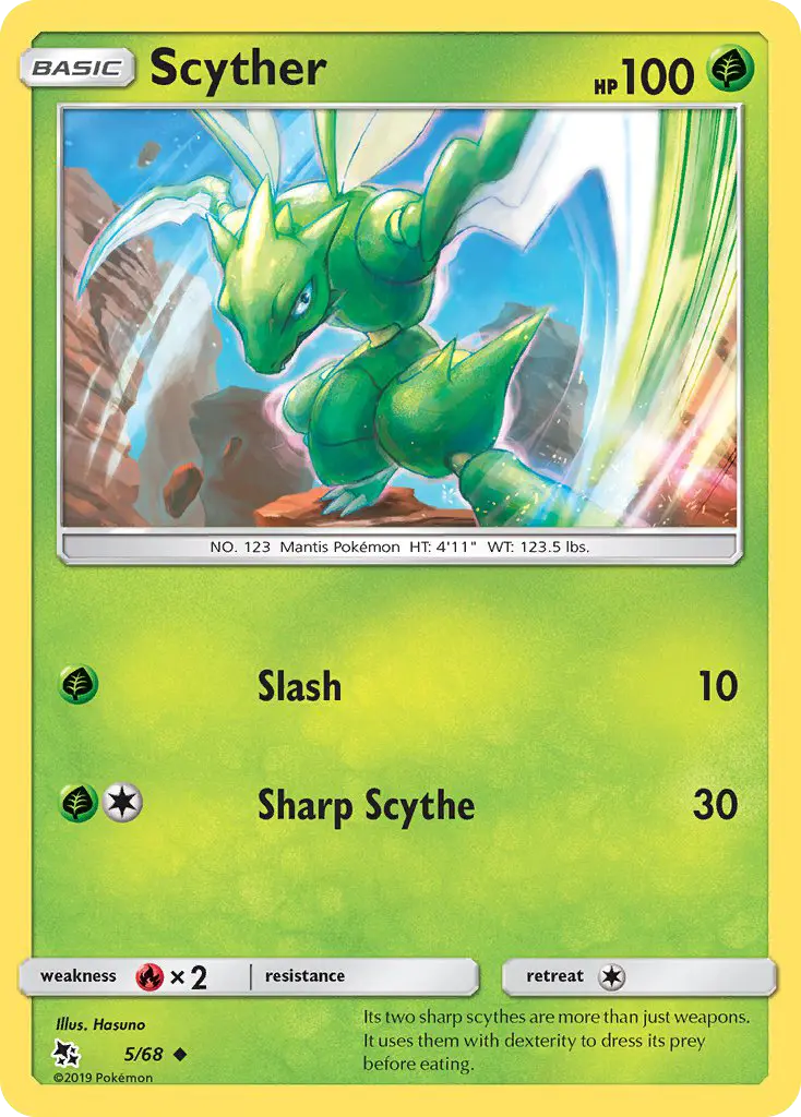 Scyther 5 — Hidden Fates 5, Normal finish